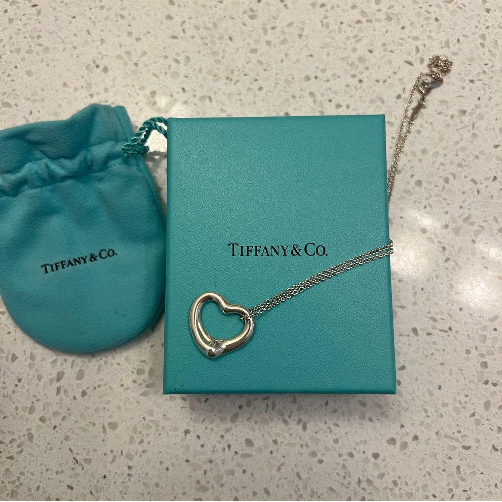 Tiffany & Co Elsa Peretti medium open heart pendant